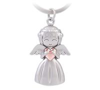 GZXYA 1275 Porte-clés ange gardien porte-bonheur avec pendentif en forme d'ange avec cœur pour examens ou voiture, convient comme cadeau pour femme, petite amie, collègues, D 1275 (D or rose 1275)