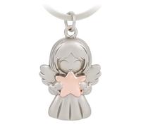 GZXYA Porte-clés Ange Gardien, Pendentif Porte-Bonheur, Ange avec cœurs pour Examens ou Voiture, adapté comme Cadeaux pour Femmes, Petites Amies, collègues. (1414 H or rose)