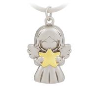 GZXYA Porte-clés Ange Gardien, Pendentif Porte-Bonheur, Ange avec cœurs pour Examens ou Voiture, adapté comme Cadeaux pour Femmes, Petites Amies, collègues. (1414 H or)