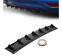 GZYF Diffuseur de lèvre de Pare-Chocs arrière Universel 7 à ailettes de Requin, 33 "x 6", Compatible avec Les véhicules, Noir