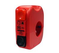 GZYF Interrupteur universel de guidon de moto 7/8" 12V ON/Off Start Kill Light Switch Rouge Compatible avec le phare, les feux de détresse, les feux antibrouillard et le démarreur du moteur