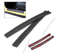 GZYF Lot de 2 protections de seuil de porte de voiture noires, plaque de protection d'entrée de voiture, garniture de protection de pédale de bienvenue Pour Modèles Wrangler TJ 1997-2016