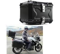 GZYHDC Astuces de moto, valise universelle en aluminium pour hommages de moto avec bloc de sécurité, 45L 55L 65L 80L 100L (couleur : noir, taille : 65L)