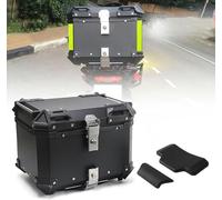 GZYHDC Bagage de Moto, Aluminum Bagage Moto Attributs Top Case Voyage Boîte de Voyage pour Caisse d'Enveloppe 28 L 36 L 45 L 55 L 65 80 L 100 L (Couleur : Argent, Taille : 36L)