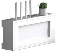 GZYHDC Boîte de rangement pour routeur - Boîte de rangement pour routeur - Avec couvercle en acrylique transparent - Montage mural - Clôture de routeur d'alimentation - Étagère de rangement wifi en