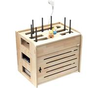 GZYHDC Boîte de rangement pour routeur, boîte de rangement pour routeur en bois, boîte de rangement pour routeur WiFi, support mural, boîte de rangement décorative, boîte de rangement pour câbles