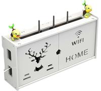 GZYHDC Boîte de rangement pour routeur, boîte de rangement pour routeur WiFi, évite les chocs électriques WPC, support de rangement mural sans fil pour TV, finition murale, étagère suspendue
