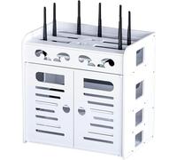 GZYHDC Boîte de rangement pour routeur, support de routeur WiFi, boîte de rangement multicouche pour salon, chambre à coucher, bureau, boîte de refroidissement et de ventilation, blanc, 31, 25, 19 cm