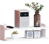 GZYHDC Boîte de rangement pour routeur, support WiFi, boîte de rangement pour routeur, coffret pour projecteur, étagère flottante, support mural à distance, stable/blanc, 40 20 13 cm