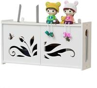 GZYHDC boîte de rangement routeur, étagères flottantes, porte-routeur, boîte de rangement routeur wifi, ensemble de douilles filaires, boîte supérieure, chemin de route, bloc de blindage, bureau