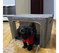 GZYHDC Puppy Oxygène Inhalation ICU Cage Breathable, Kitten Veterinary Clinics Atomisation Oxygen Box, Hôpital Domestique Chambre De Toit Médical pour Animaux De Compagnie (100L)