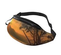 GZYL Sac banane imprimé feuilles 1 sac banane décontracté, Derniers rayons du soleil, One Size