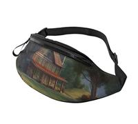 GZYL Sac banane imprimé feuilles 1 sac banane décontracté, House By The Lake, One Size