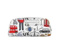 GZYL Trousse à crayons en cuir avec imprimé I Love London, doré, Taille unique, Pochette à monnaie