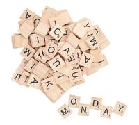 GZYULAN 100pcs Lettres en Bois,Lettres,Lettre Bois,Lettres Mobiles,Lettre Bois,Tuiles de Lettre en Bois A à Z,pour Travaux Manuels,Cadeau,étude,Orthographe,20 x 18 x 4mm