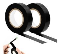 GZYULAN 2 Rouleaux Electricien,Noir Resistant,Electricien Noir,Ruban Adhésif Noir,Electrical Tape,Noir Electricien,Ruban Electrique(18mm*20m)