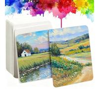 GZYYANG 40 Papier Aquarelle 10 x 15cm, Papier Aquarelle 300g Coton, Carnet Aquarelle, Blanc Papier pour Aquarelle pour Carte d'Anniversaire, Carte Postale et Bricolage