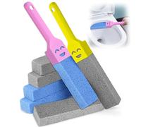 GZYYANG 7 Bloc Pierre Ponce Nettoyant WC, Avec 2 Poignées Pierre Ponce Brosse Toilettes WC,Pierre Blanche Produit WC,Pour Toilette Cuisine Grill Douche Salle de Bain Evier Soin des Pieds