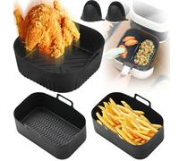 GZYYANG Lot de 5 moules en silicone pour friteuse à air chaud - Accessoires réutilisables - Insert en silicone pour friteuse à air chaud