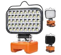 GZYZ Lampe de chantier sans Compatible Avec Worx 20V Batterie, Projecteur sans fil 108W 5400 lm avec ports USB Type-C pour clairage extérieur, d'urgence et de chantier (Sans Batterie)