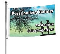 GZYZXP Drapeau Personnalisé bannière, BannièRe Jardin de Drapeau Personnalisé Face Impression de Votre Conception/Logo/Image/Mots, Drapeau de Camping pour Anniversaire/Vacances/Noël