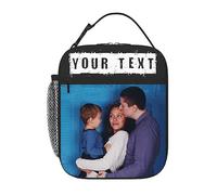 GZYZXP Lunch Bag Personnalisé, Sac à Lunch Isotherme personnalisé, Sac à Lunch avec nom personnalisé, Boîte à Lunch personnalisée pour Enfants, garçons, Filles, Femmes et Hommes