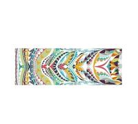 GZZBDGFIY Serviette De Yoga Imprimée 185 X 63 Cm, Absorbante De La Transpiration, Antidérapante, Tapis De Fitness, Coussin Pliable, Exercice, Pilates(A)