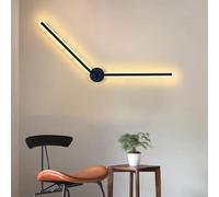 GZZBMY Applique Murale Interieur LED Rotation à 270° Angle Réglable Eclairage Mural Moderne Minimaliste Longue Luminaire Mural pour Chambres à Coucher Salon Couloir Escalier (Noire,80cm)