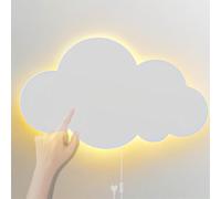 GZZBMY Applique Murale LED Créatif Nuages Blanc 12W 25x15.5x4 cm Chambre d'enfant Moderne Éclairages Murales 3000K/4000K/6000K Salon Chambre Escalier Couloir