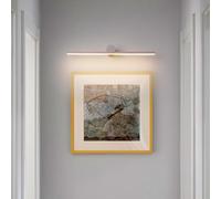 GZZBMY Lampe Miroir LED Salle de Bain Intérieur Longue Eclairage Mural Lampe pour Tableau Moderne Aluminium Applique Murale Armoir Toilette Chambres à Coucher Coiffeuse (Lumière Chaude Blanche,120cm)