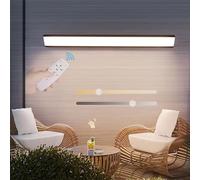 GZZBMY LED Appliques Murales Extérieures Jardins Lampe Murale avec Télécommande Dimmable Moderne Longue Barre Lumineuse Acrylique Eclairage Mural Pour Jardins Terrasses Chambres Villa (Noir,120cm)