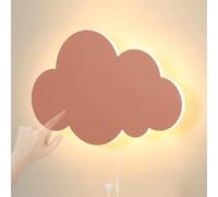 GZZBMY LED Créatif Nuages Applique Murale avec Interrupteur Tactile Lampe Murale Chambre d'enfant 12W Moderne Éclairages Murales 3000K/4000K/6000K Salon Chambre Escalier Couloir (Rose,Lumière Chaude)