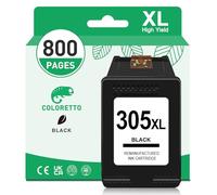 h-305xlb Cartouche pour HP 305 DeskJet 4200e 4220e 2800e 2820e 4222e 2823e | HP DeskJet 4230e 2810e 2821e 2822e 4210e 2722e 2700 2700e 2720e Envy 6032e 6432e 6000 6400 Cartouche encre HP 305 305XL Noir