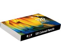 H&B 120 crayons de couleur pré-taillés crayons de couleur pour esquisse fournitures d'art noyau 3mm avec étui de stockage pour étudiants débutants adultes artistes dessin croquis livres de coloriage d