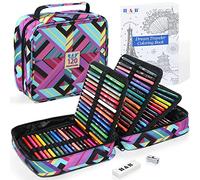 H & B Lot de 120 crayons de couleur à base d'huile avec livre de coloriage, ensemble de dessin pour adultes et artistes