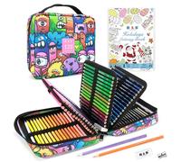 H & B Lot de 120 crayons de couleur à base d'huile avec livre de coloriage pour adultes, artistes débutants (120 carats)