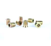 H-BOLT Écrous d'insertion en bois de type D - M6 et M8 disponibles - Inserts filetés en métal de qualité supérieure pour le travail du bois | Durable, facile à installer, idéal pour l'assemblage de