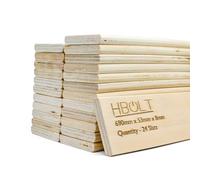 H-BOLT Lattes de rechange en bois de bouleau solide de qualité supérieure pour lit simple, double et king size, 53 mm de large, 24 lattes (690 mm)
