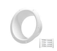 H&C VENT Bride murale 125 mm diamètre - Raccord de tuyau d'entrée pour conduit de ventilation en PVC - Plaque murale HVAC