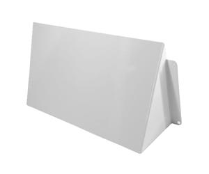 H&C VENT Cache Aération Murale Façade Métal Blanc 250 x 120mm │ Grille Aération Vide Sanitaire │ Bouche VMC Hygroréglable │ Grille de Ventilation Extérieure │ Grille d’aération intérieure Protégée