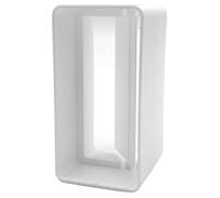 H&C VENT Clapet anti-retour 55 x 110 mm Connecteur de gaine d'air PVC - HVAC Pièce de raccordement rectangulaire avec flux unidirectionnel - Lame à clapet auto-agissant Régulation du débit d'air