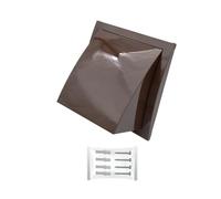 H&C VENT Grille Aeration 190x190mm avec anti pluie et Moustiquaire et trappe de visite │ Clapet Anti Retour│ Evacuation Cache Tuyau Ventilateur │ Exterieur Interieur Ventialtion │ Extracteur d'air VMC