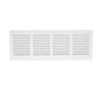 H&C VENT Grille Aeration Blanc 400x150mm avec Moustiquaire │ Evacuation Caches Tuyau Ventilateur │ d'Extraction Ventialtion │ Exterieur Interieur │ Gaine Cache Extracteur d'air VMC │ Climatiseur Seche