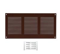 H&C VENT Grille Aeration Brun 300x150mm avec Moustiquaire │ Evacuation Caches Tuyau Ventilateur │ d'Extraction Ventialtion │ Exterieur Interieur │ Gaine Cache Extracteur d'air VMC │ Climatiseur Seche