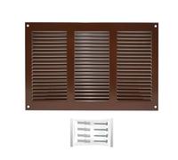 H&C VENT Grille Aeration Brun 300x200mm avec Moustiquaire │ Evacuation Caches Tuyau Ventilateur │ d'Extraction Ventialtion │ Exterieur Interieur │ Gaine Cache Extracteur d'air VMC │ Climatiseur Seche