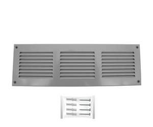H&C VENT Grille Aeration Gris 300x100mm avec Moustiquaire │ Evacuation Caches Tuyau Ventilateur │ d'Extraction Ventialtion │ Exterieur Interieur │ Gaine Cache Extracteur d'air VMC │ Climatiseur Seche