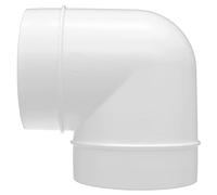 H&C VENT Raccord coudé à 90° - Diamètre : 100 mm - Pour adaptateur de conduit d'air ABS - Système PVC
