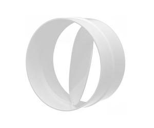 H&C VENT Valve de retour 125 mm pour ventilation Pipe connecteur PVC - Pièce de raccordement circulaire HVAC avec flux unidirectionnel - Flux d'air en plastique à lame à clapet à action automatique