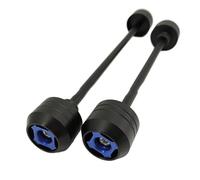 H Compatible Avec Yamaha Pour MT-07 Pour FZ-07 2014 2015 2016 2017 2018 2019 2020 Moto Avant Arrière Essieu Fourche Crash Slider Anti Collision Curseur(Blue)