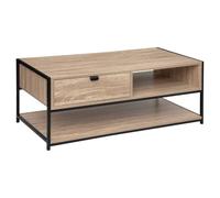 5five Table basse Aliaj H Confort XL 1 tiroir 1 niche effet chêne naturel Beige